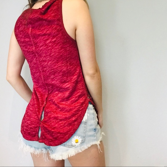 Free people maroon lace crochet tank top - Picture 6 of 8